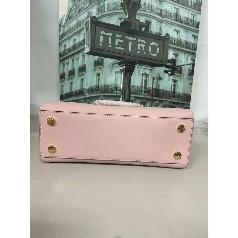 Michael Kors Kellen Pink Saffiano Satchel Crossbody Bag 35H7GSOT2L